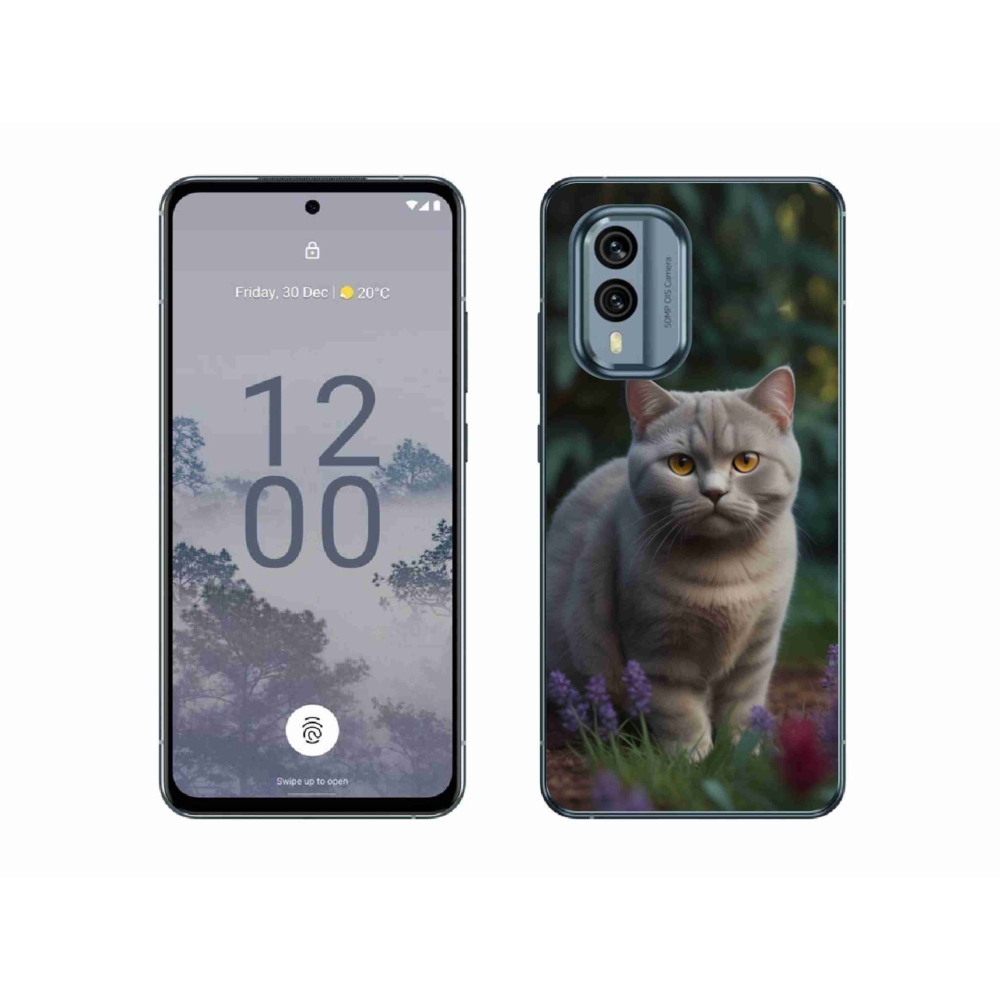 Zselés borítás mmCase a Nokia X30 5G készülékhez - brit macska