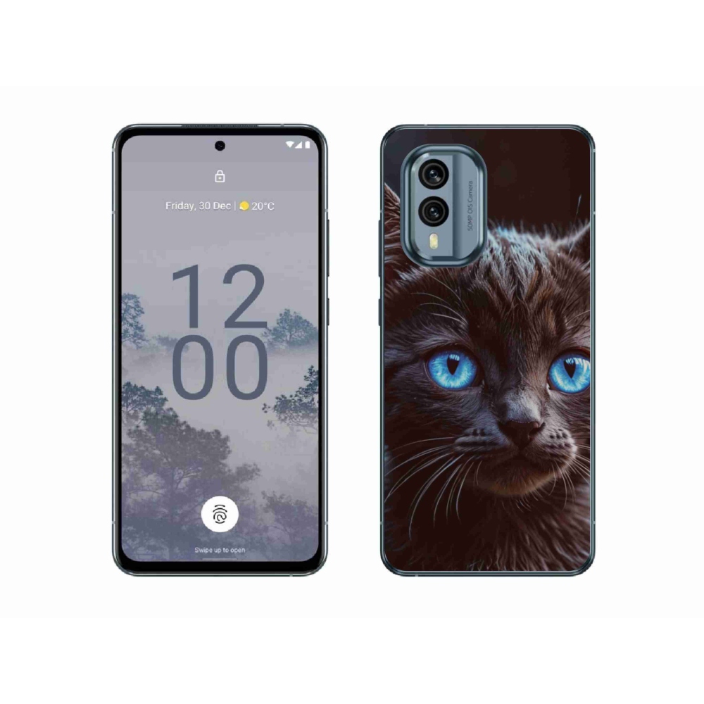 Zselés borítás mmCase a Nokia X30 5G készülékhez - fekete cica 2