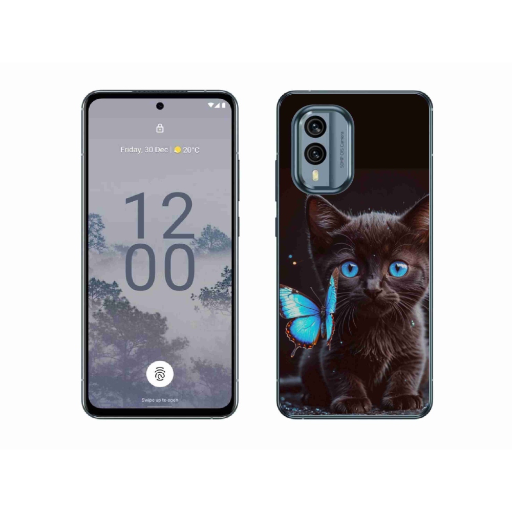 Zselés borítás mmCase a Nokia X30 5G készülékhez - fekete cica 3