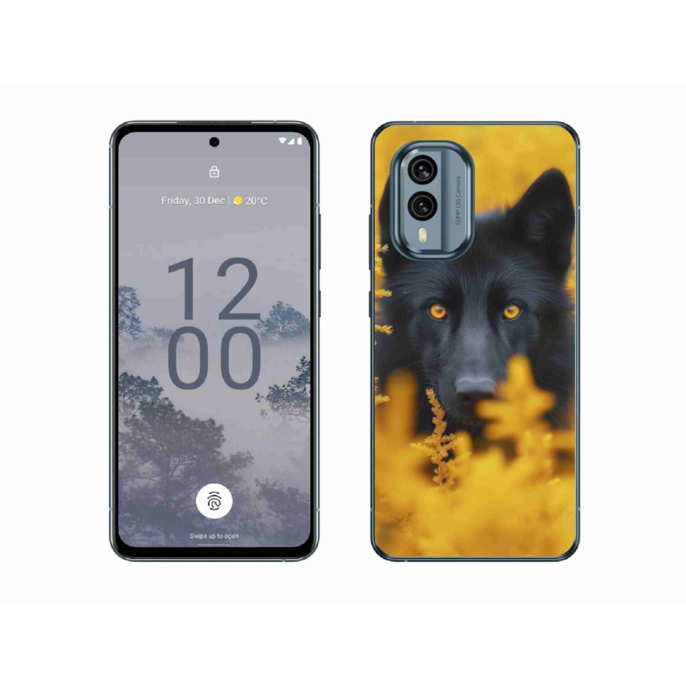 Zselés borítás mmCase a Nokia X30 5G készülékhez - fekete farkas 2