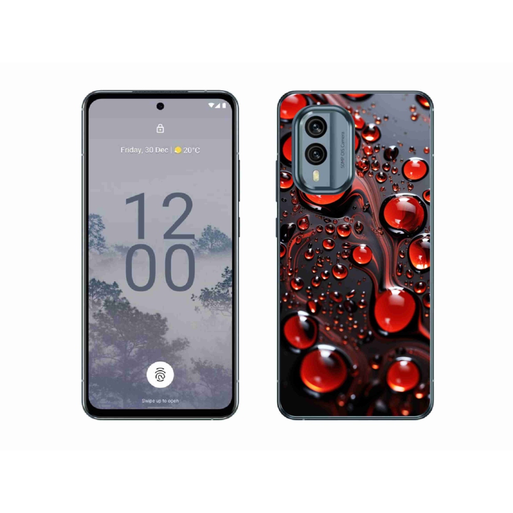 Zselés borítás mmCase a Nokia X30 5G készülékhez - piros csepp 2