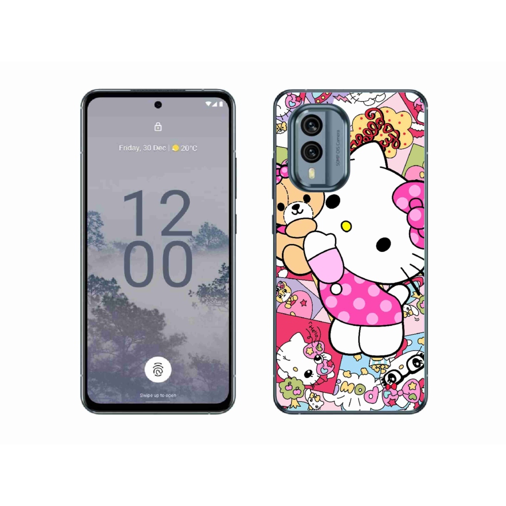 mmCase gél tok a Nokia X30 5G-hez – aranyos cica