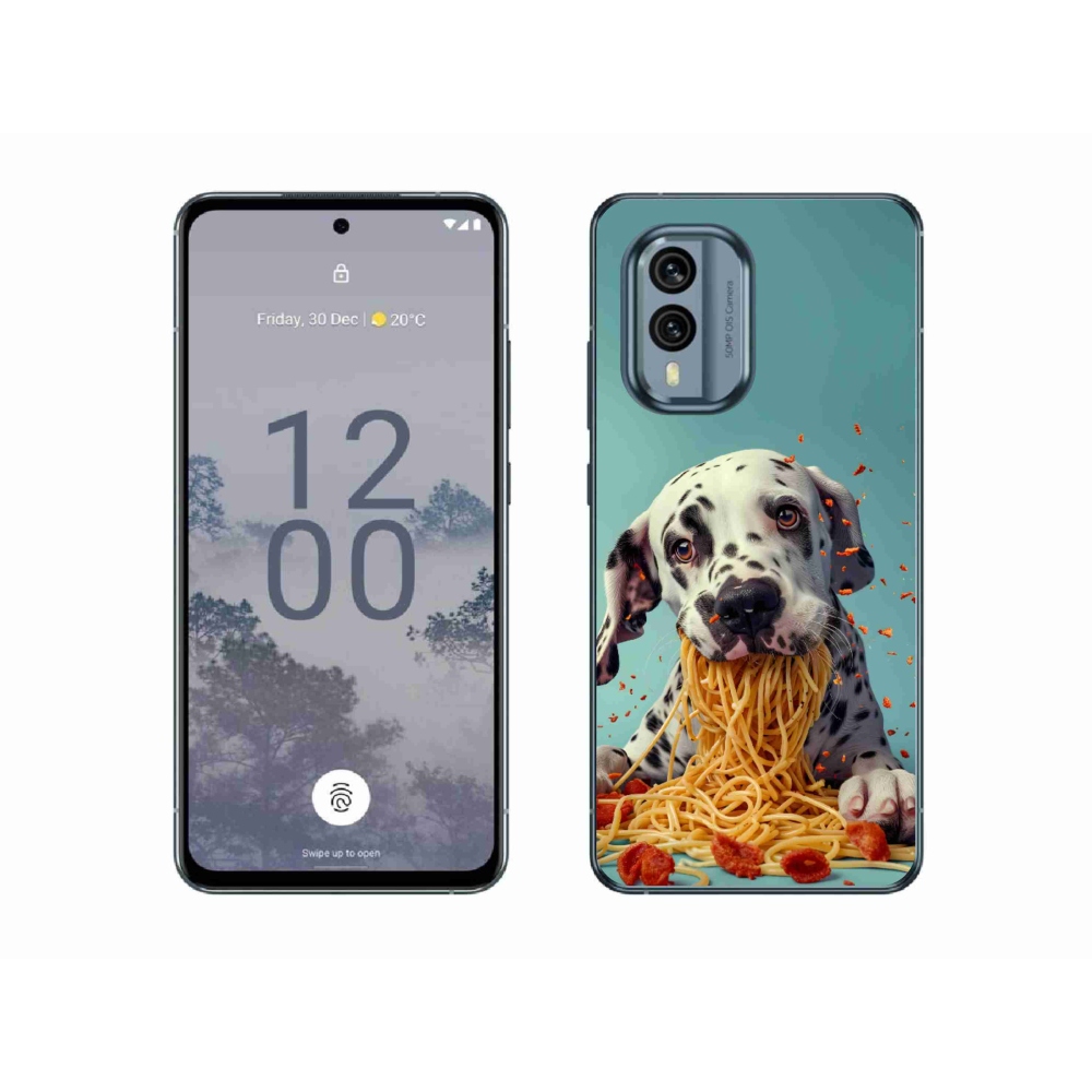 mmCase gél tok a Nokia X30 5G-hez – dalmát és spagetti
