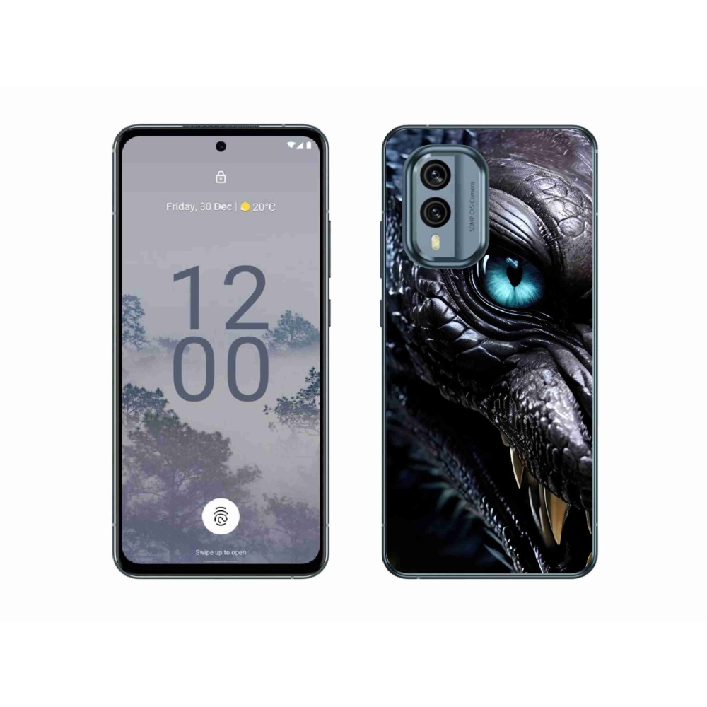 mmCase gélhuzat a Nokia X30 5G-hez – sárkányos mintával