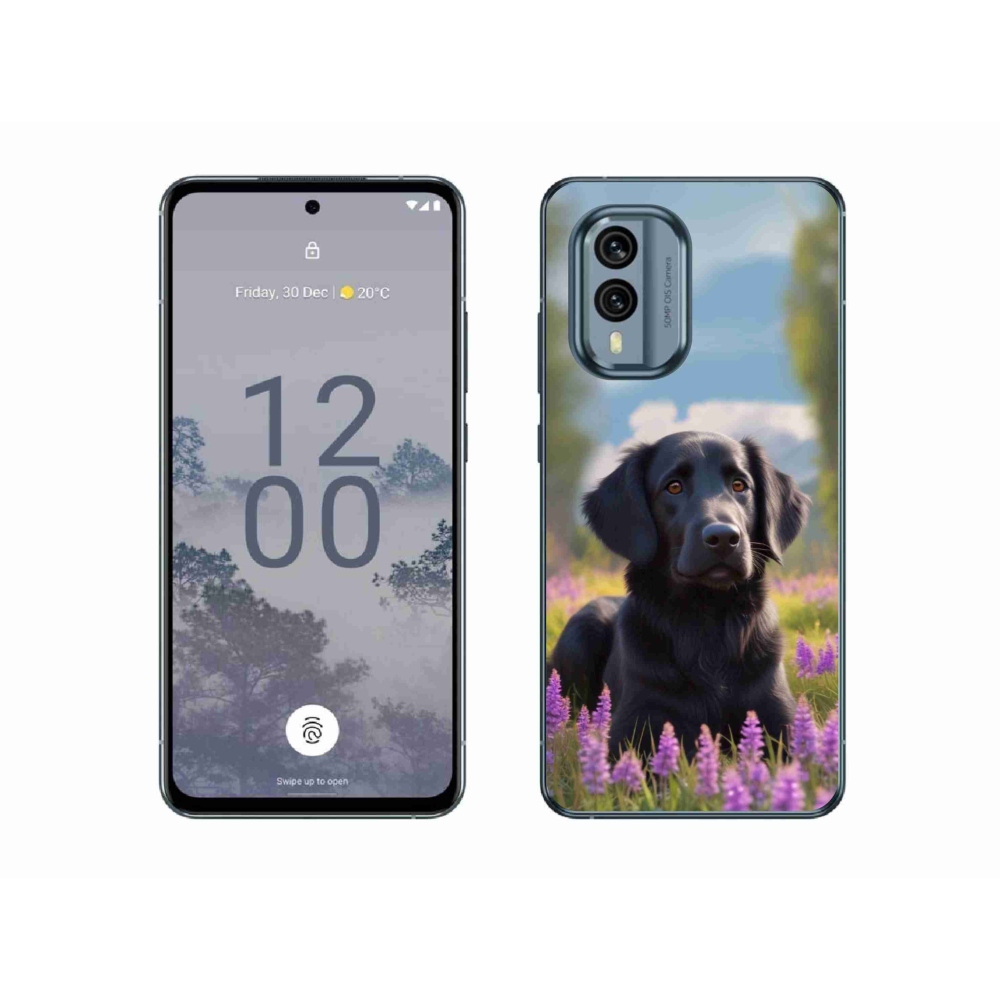 mmCase gélhuzat a Nokia X30 5G-hez – elegáns fekete retriever