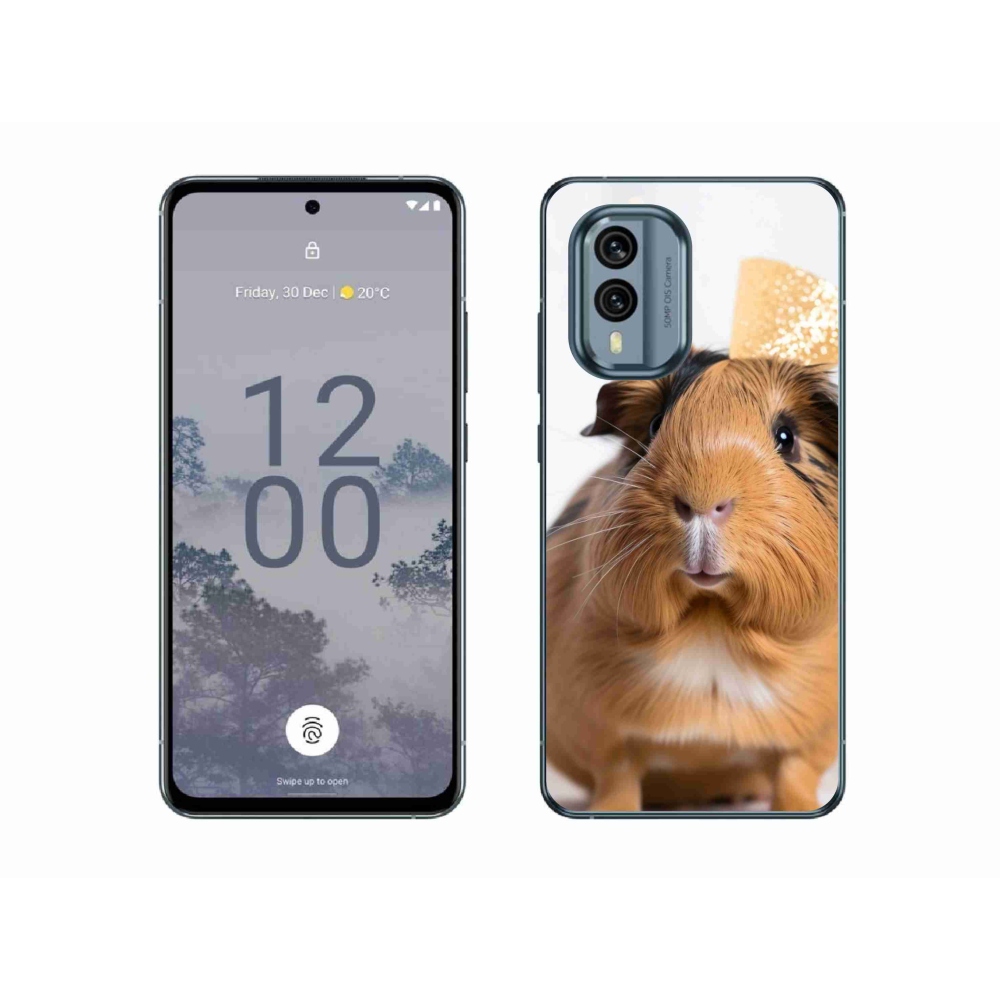 Zselés borítás mmCase a Nokia X30 5G készülékhez - barna tengerimalac