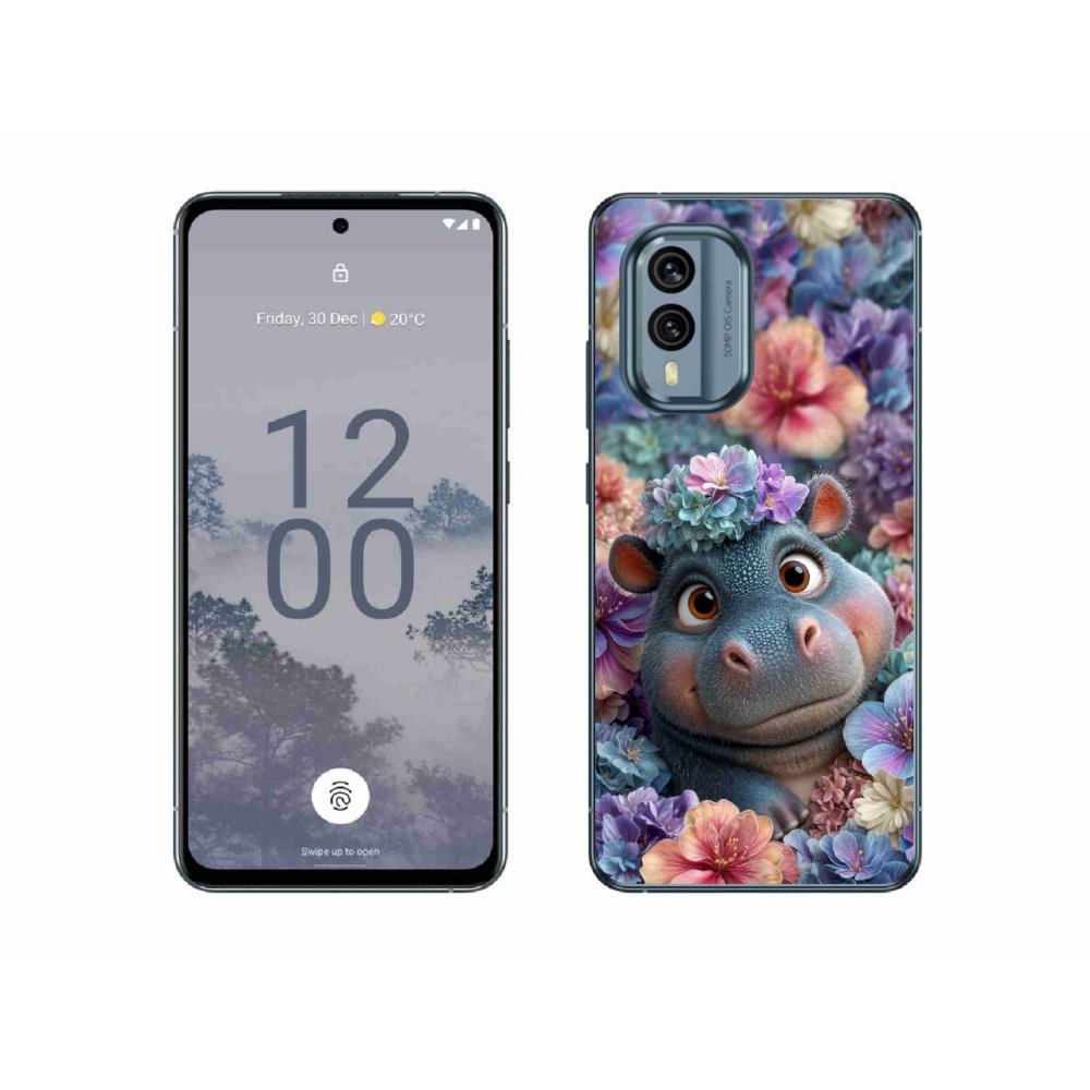 mmCase géltok a Nokia X30 5G-hez – virágokkal díszített kiskacsa