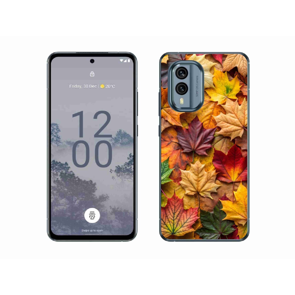 Zselés borítás mmCase a Nokia X30 5G készülékhez - juharlevelek 2