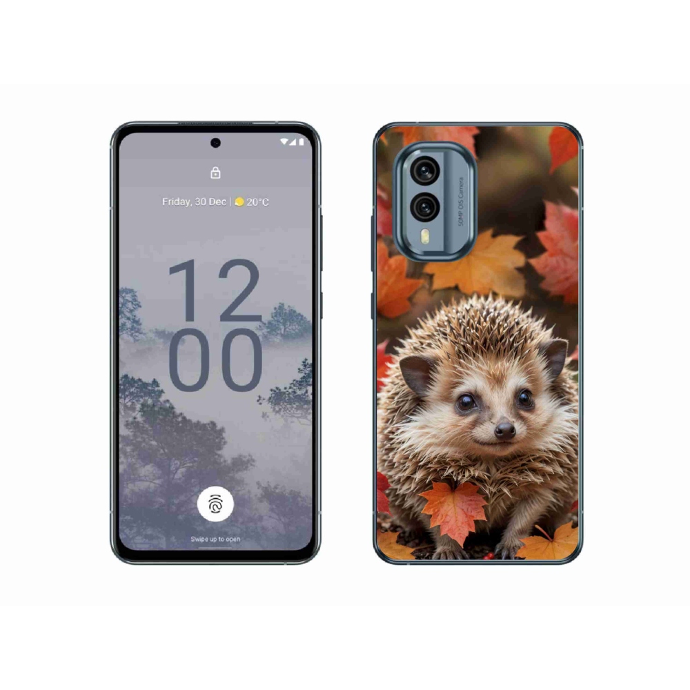 mmCase gél tok a Nokia X30 5G-hez – sündisznó a levelek között