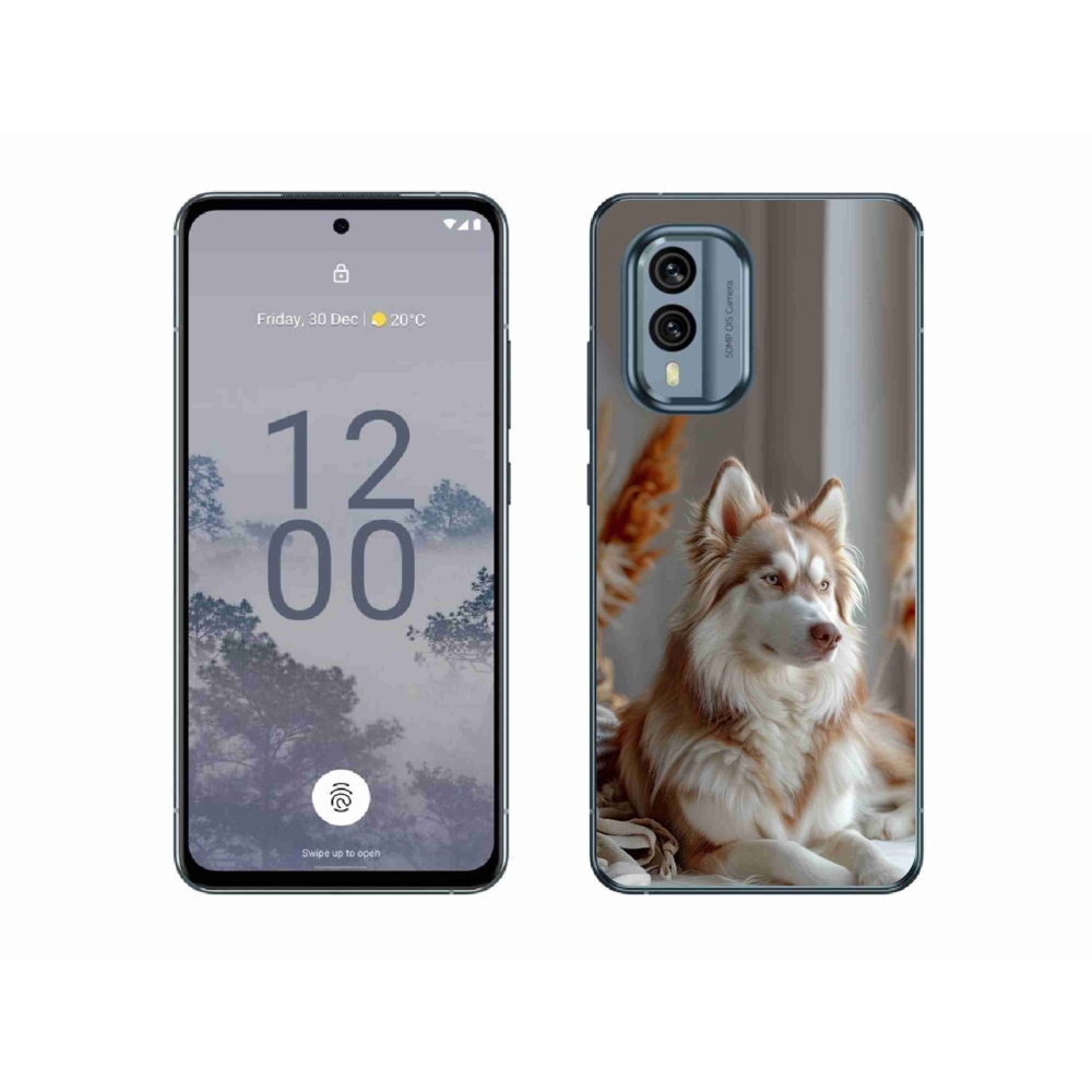 mmCase gélhuzat a Nokia X30 5G-hez – nyugodt szibériai husky