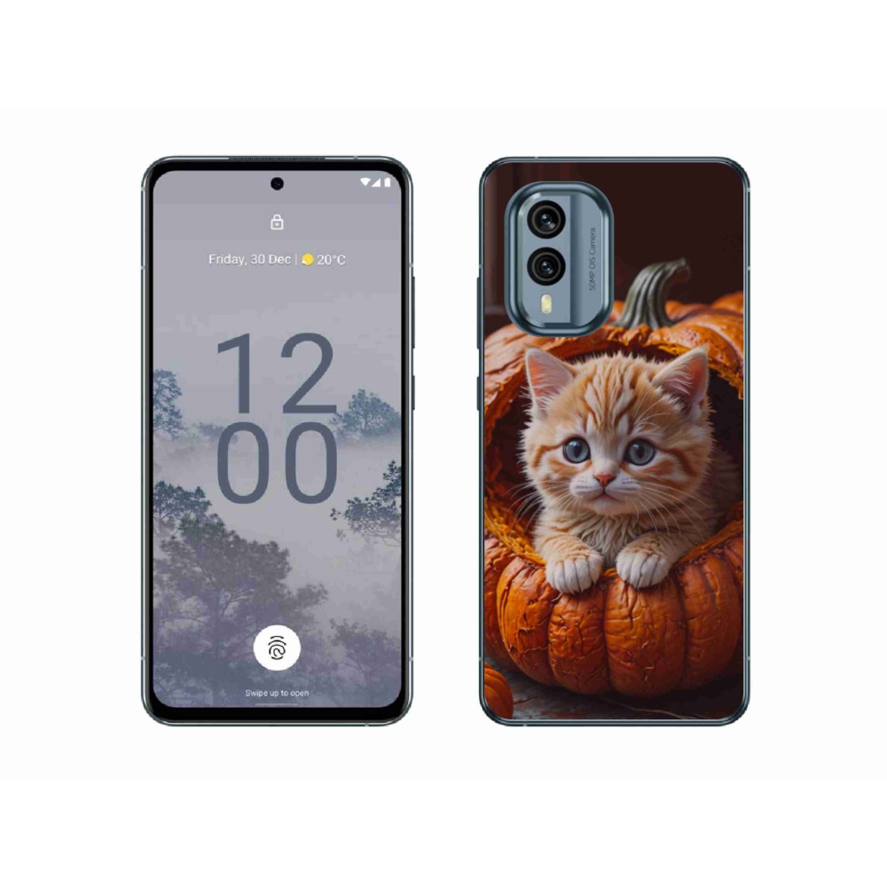 Zselés borítás mmCase a Nokia X30 5G készülékhez - cica és tök 2