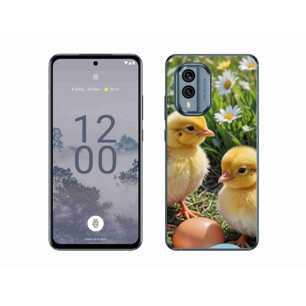 Zselés borítás mmCase a Nokia X30 5G készülékhez - csirkék