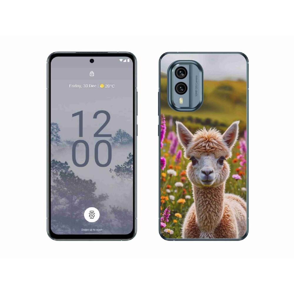 mmCase géltok a Nokia X30 5G-hez – láma a réten