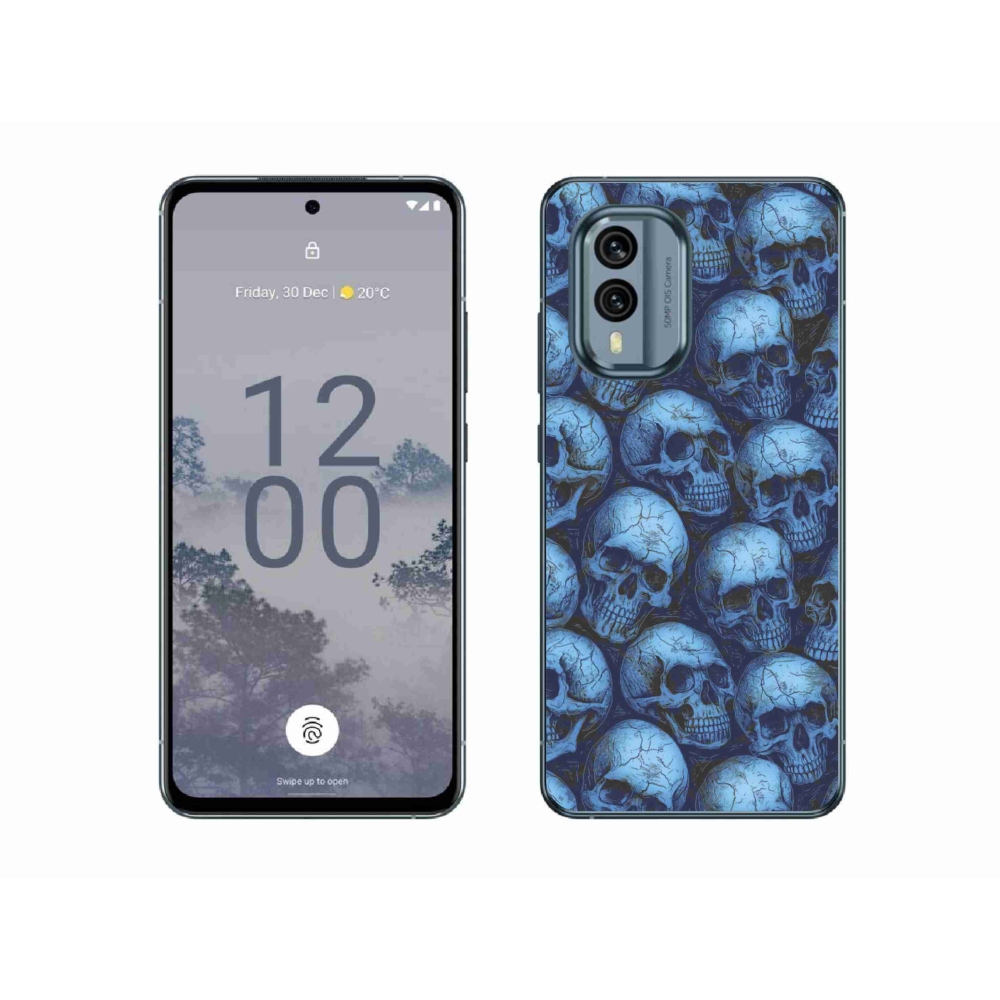 Zselés borítás mmCase a Nokia X30 5G készülékhez - koponyák