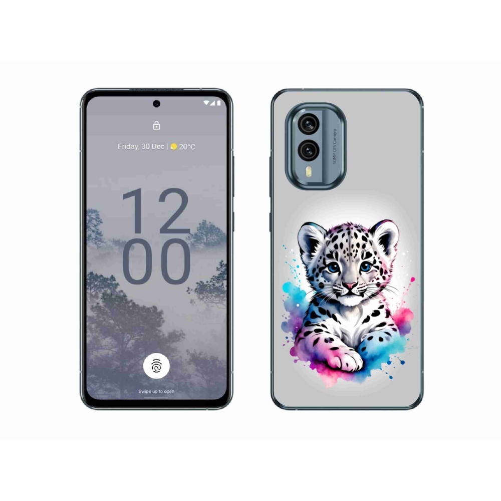 Zselés borítás mmCase a Nokia X30 5G készülékhez - leopárd kölyök