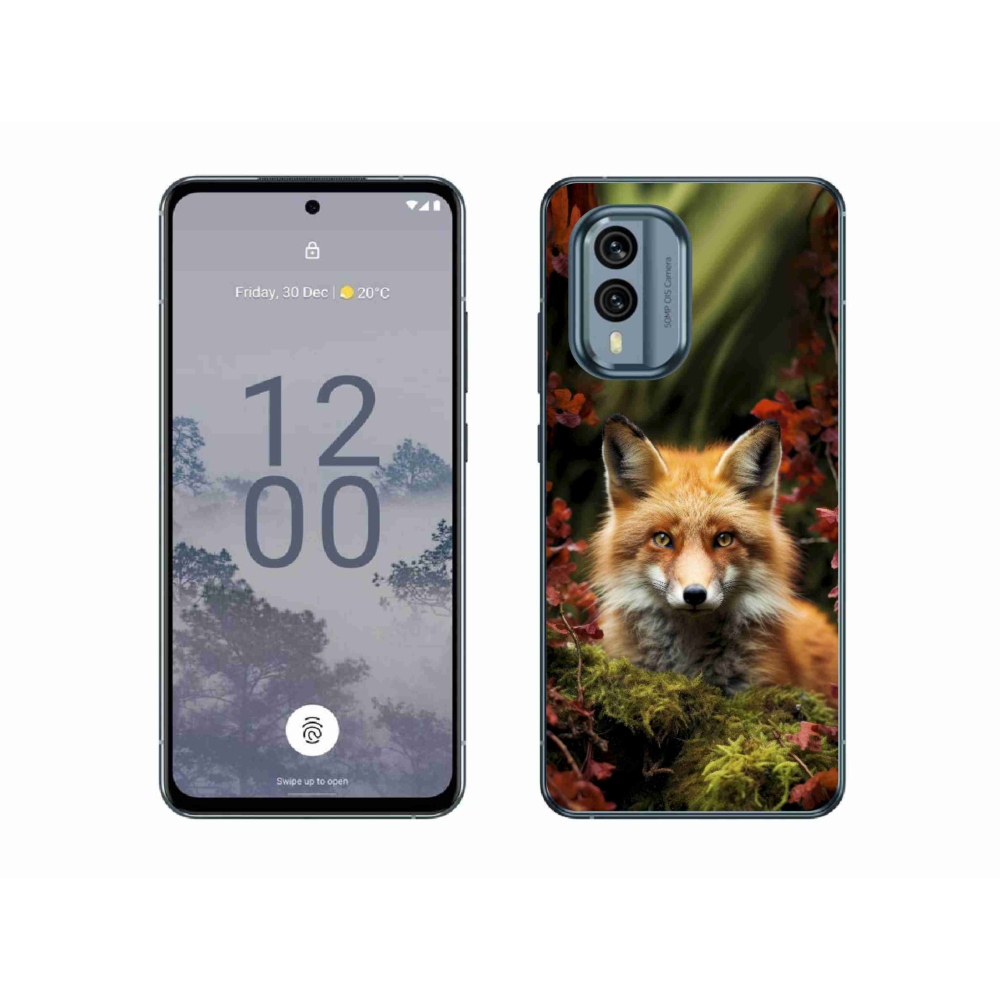 mmCase gél tok a Nokia X30 5G-hez – róka az erdőben