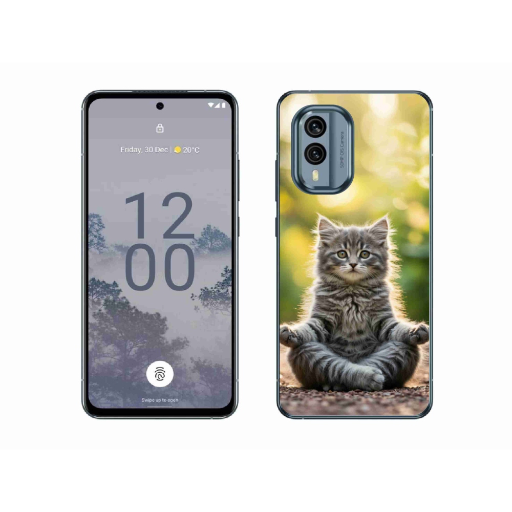 Zselés borítás mmCase a Nokia X30 5G készülékhez - meditáló cica