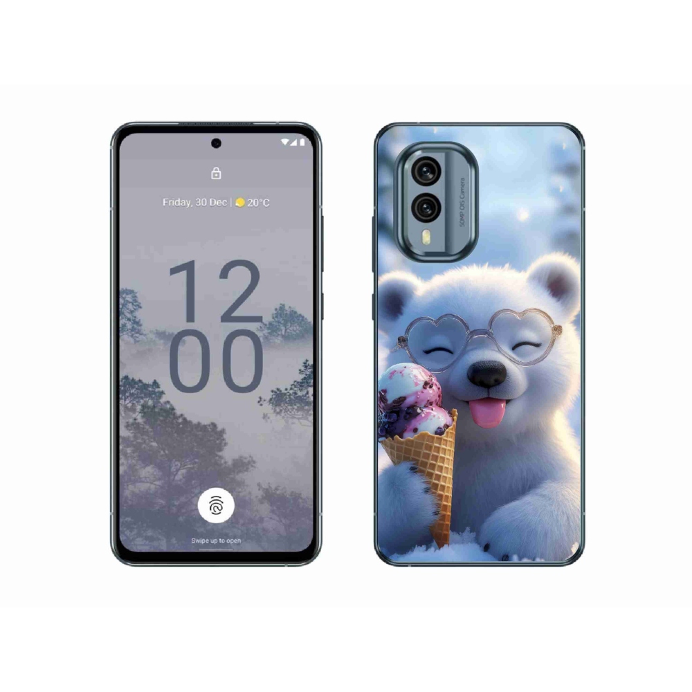 mmCase gél tok a Nokia X30 5G-hez – mackó fagylalttal