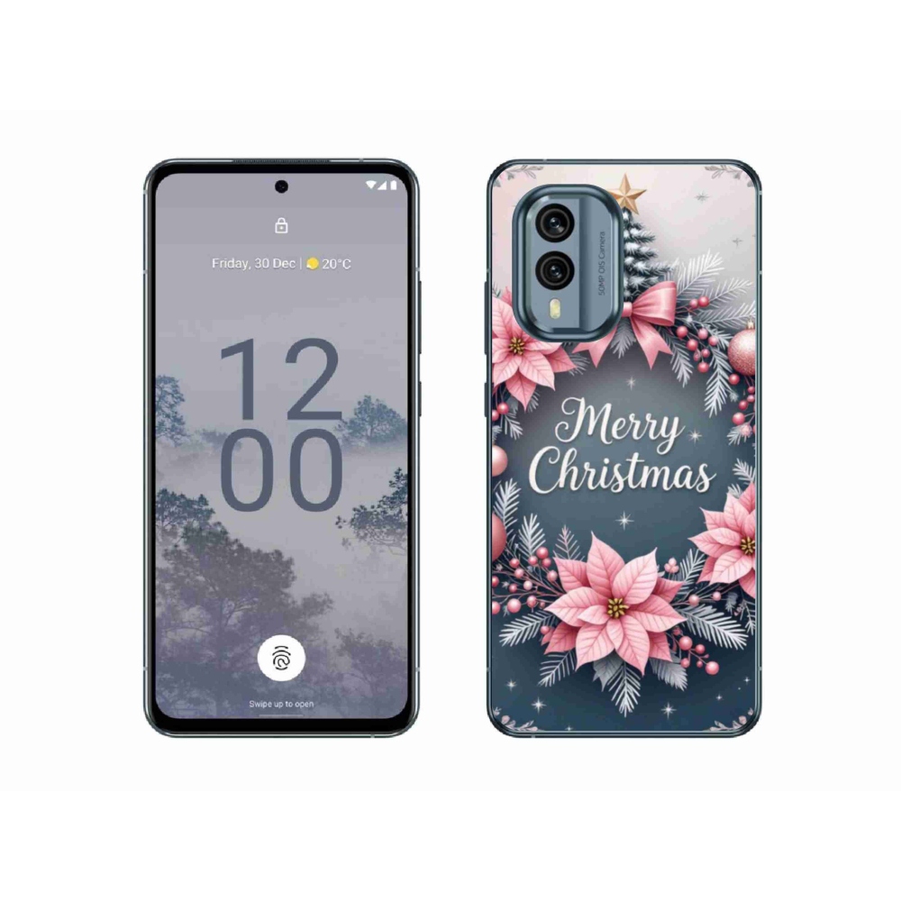 Zselés borítás mmCase a Nokia X30 5G készülékhez - boldog karácsonyt!