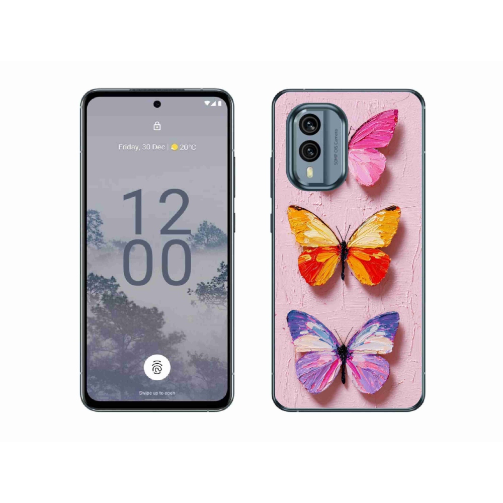 Zselés borítás mmCase a Nokia X30 5G készülékhez - pillangó szentháromság