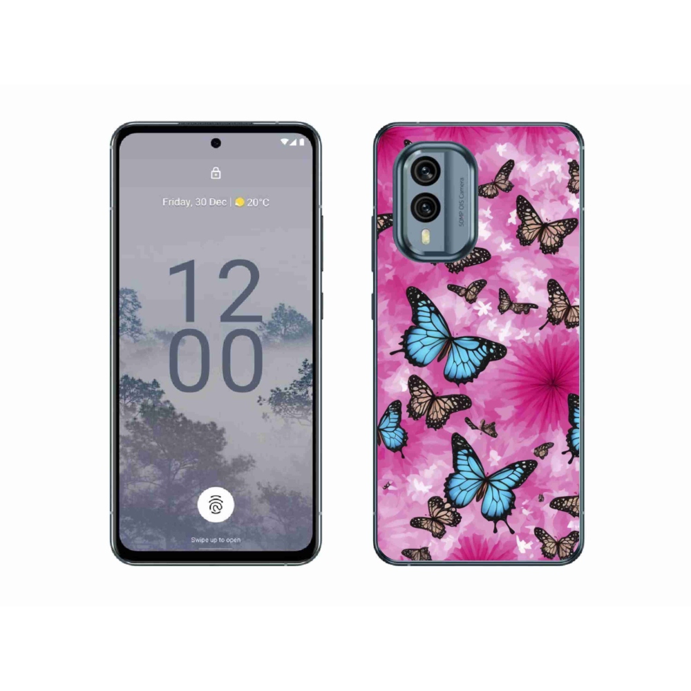 Zselés borítás mmCase a Nokia X30 5G készülékhez - pillangókert