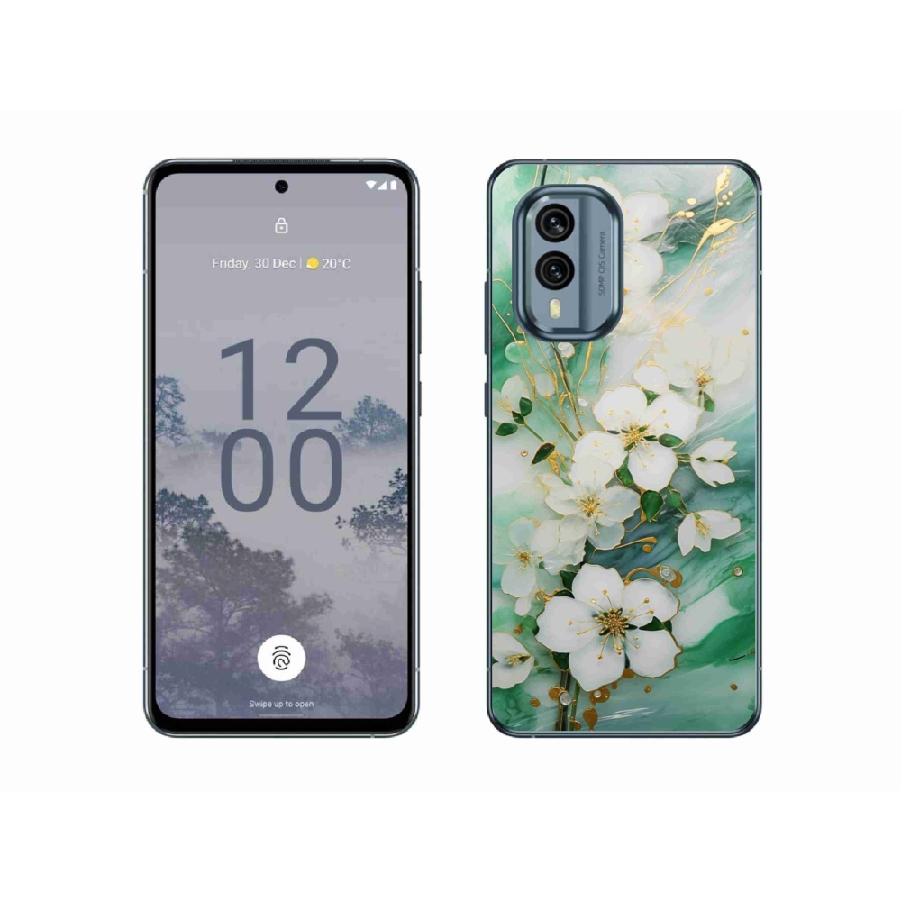 Zselés borítás mmCase a Nokia X30 5G készülékhez - finom virágok