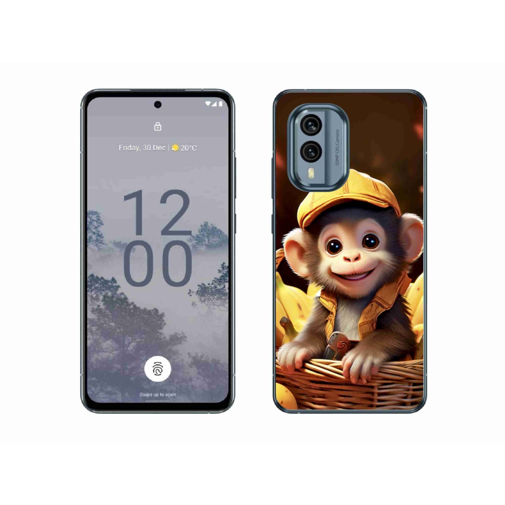 mmCase gél tok a Nokia X30 5G-hez – majom a kosárban