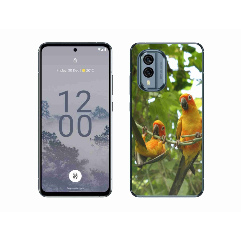 Zselés borítás mmCase a Nokia X30 5G készülékhez - papagájok aratingy