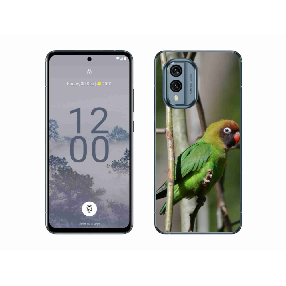 Zselés borító mmCase a Nokia X30 5G készülékhez - papagáj agapornis