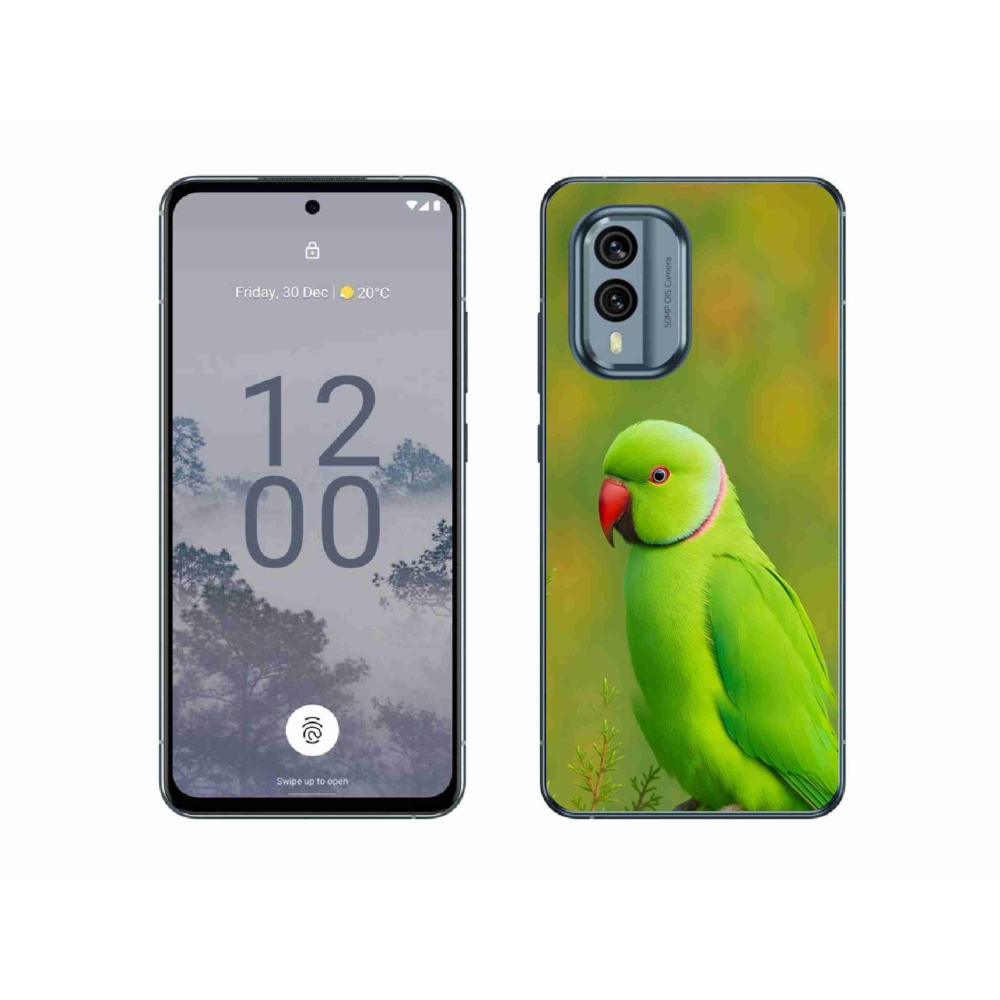 Zselés borítás mmCase a Nokia X30 5G készülékhez - papagáj Alexander 2