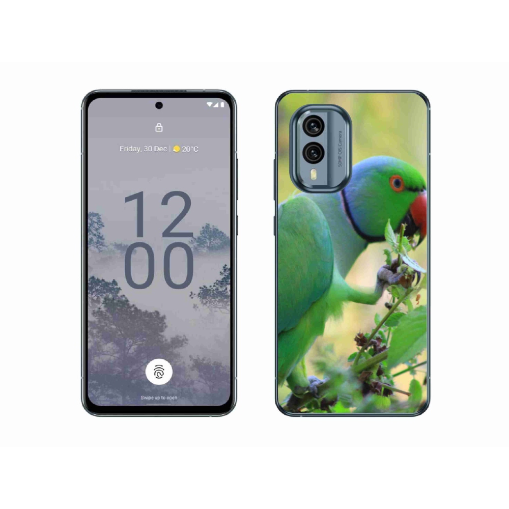 Zselés borítás mmCase a Nokia X30 5G készülékhez - papagáj alexandr
