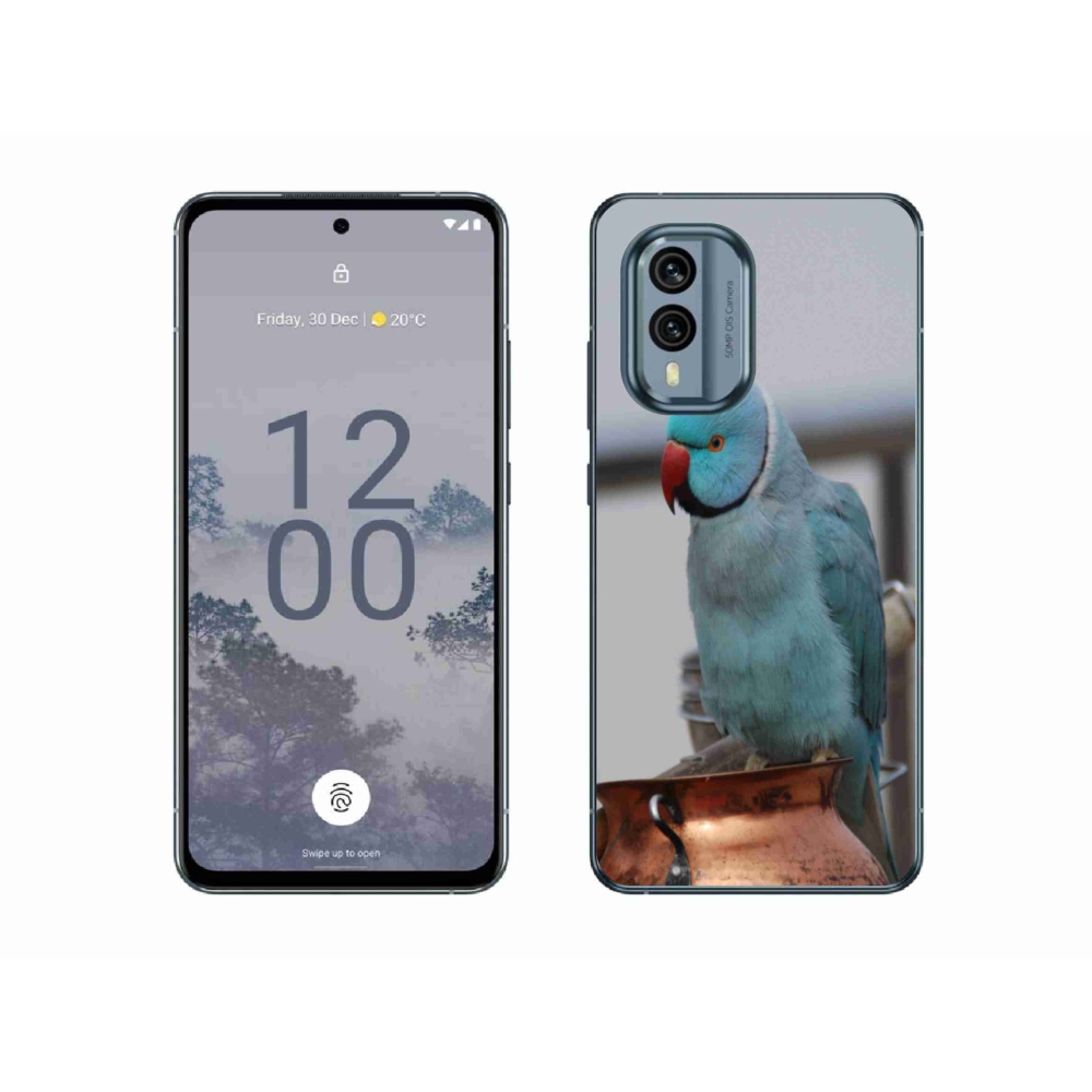 Zselés borítás mmCase a Nokia X30 5G készülékhez - papagáj alexander kék
