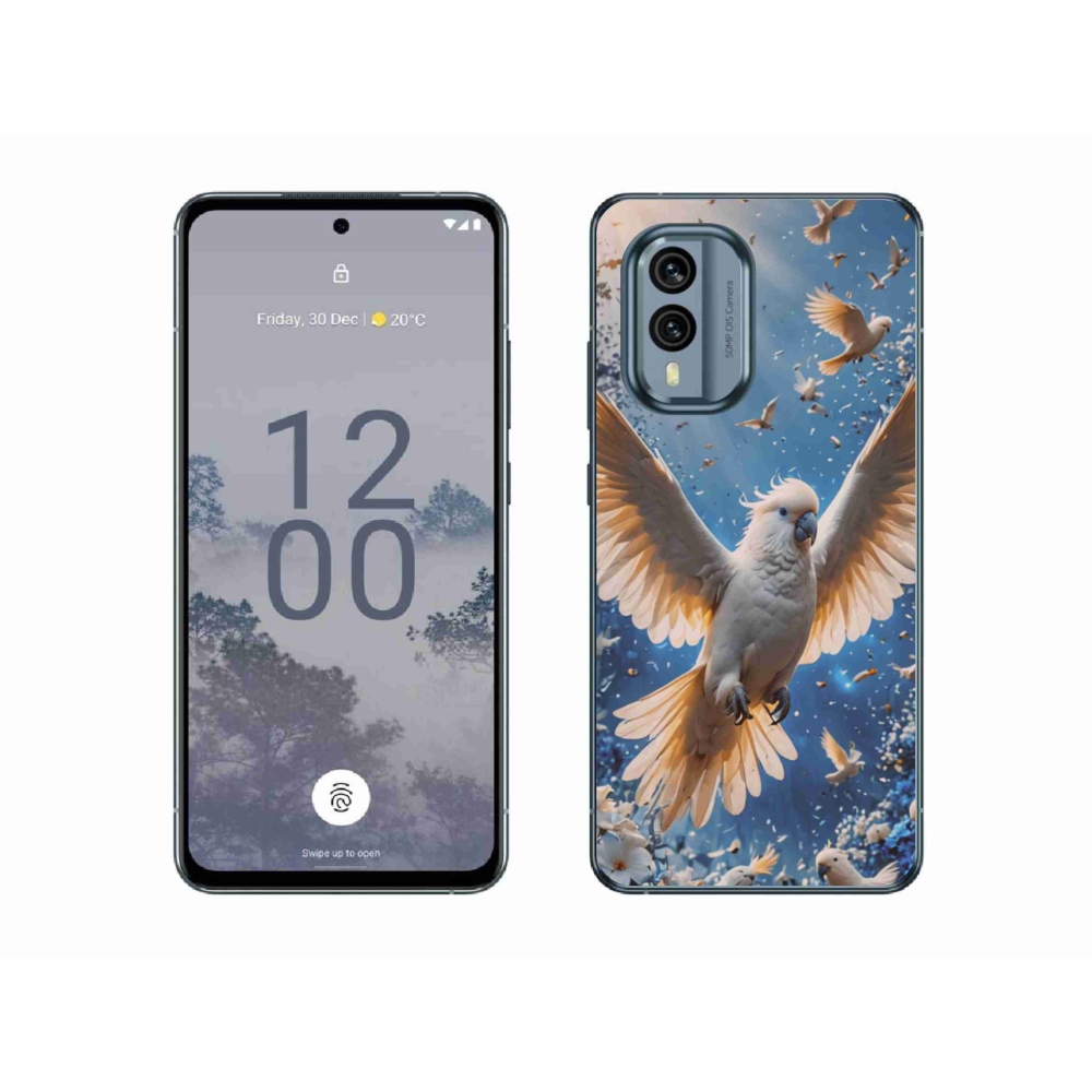 Zselés borítás mmCase a Nokia X30 5G készülékhez - papagáj kakadu