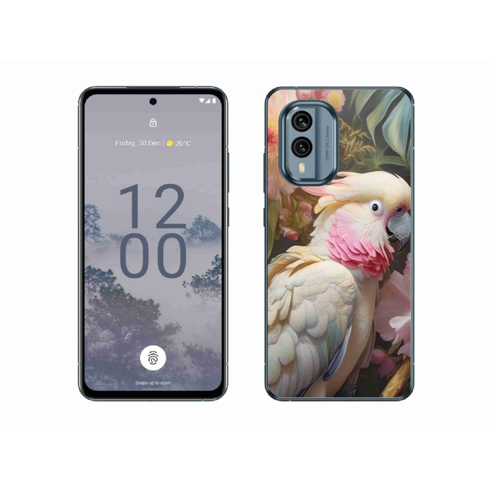 Zselés borítás mmCase a Nokia X30 5G készülékhez - papagáj kakadu rózsaszín 2