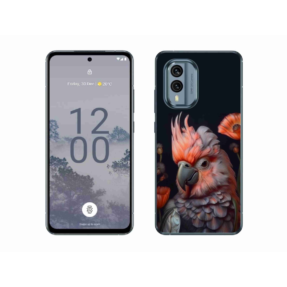 mmCase gél tok a Nokia X30 5G-hez – színes kakadu papagáj