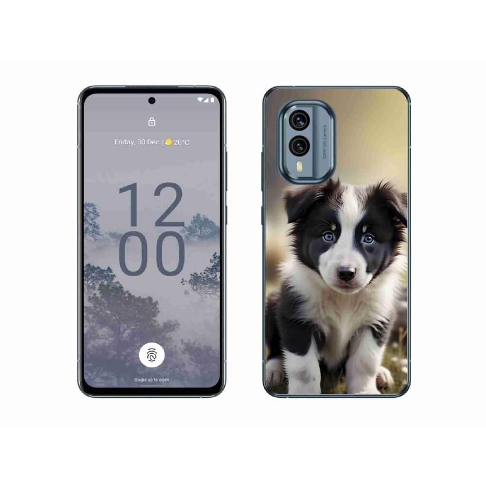 mmCase gél tok a Nokia X30 5G-hez – aranyos border collie