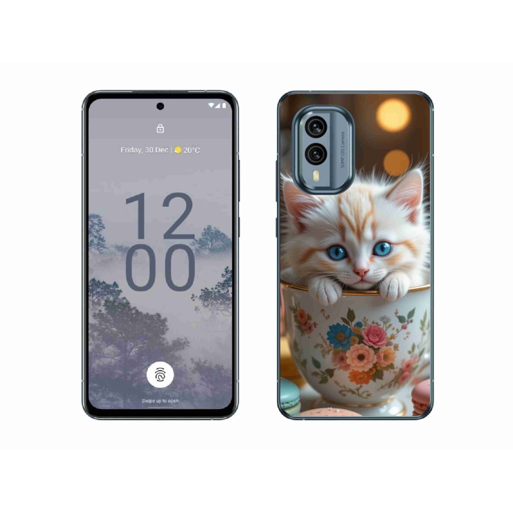 Zselés borítás mmCase a Nokia X30 5G készülékhez - aranyos cica 6