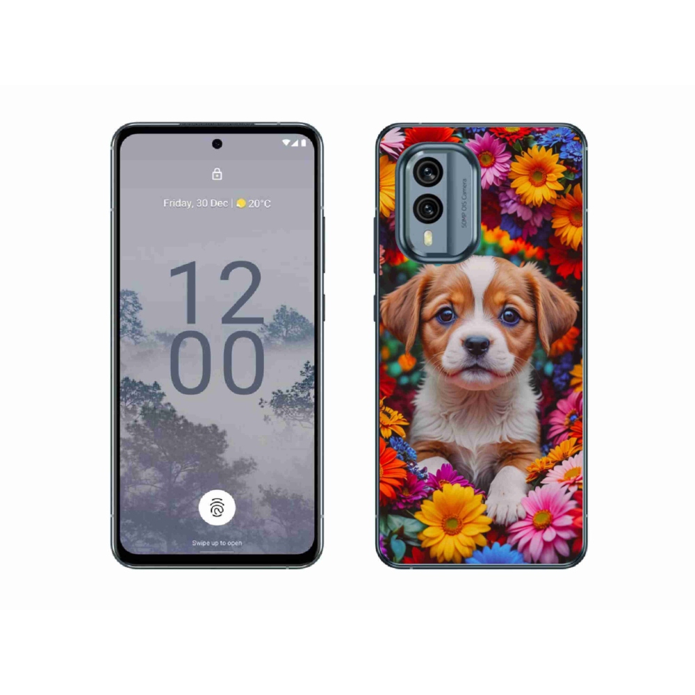 Zselés borítás mmCase a Nokia X30 5G készülékhez - aranyos kiskutya
