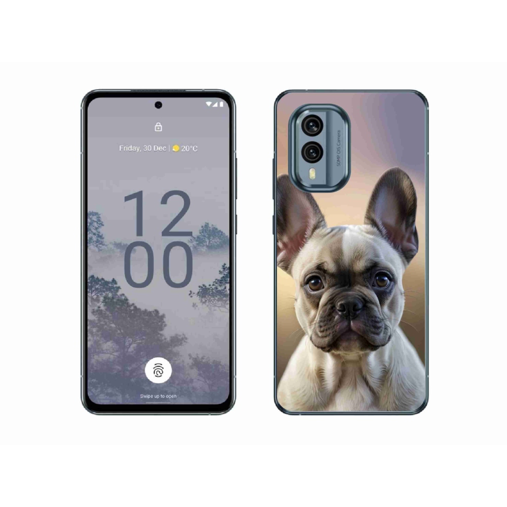 mmCase gél tok a Nokia X30 5G-hez – aranyos francia buldog