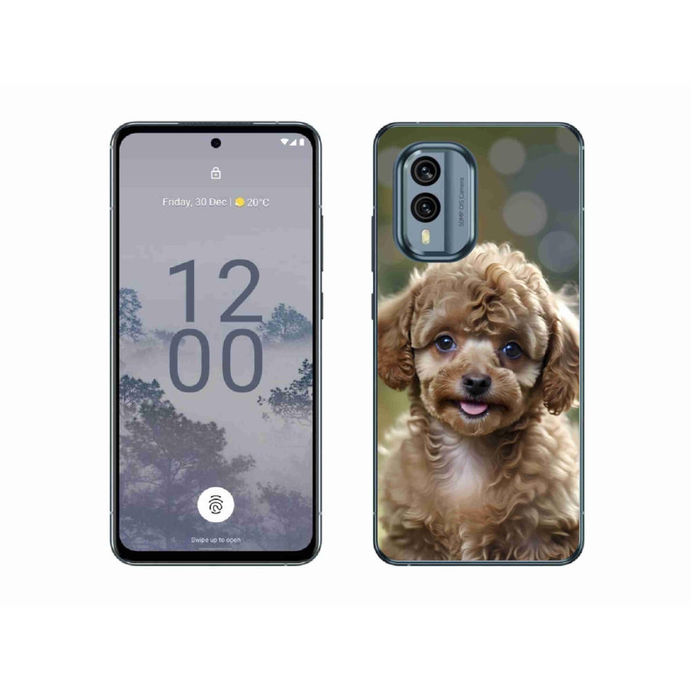 mmCase gél tok a Nokia X30 5G-hez – aranyos pudli