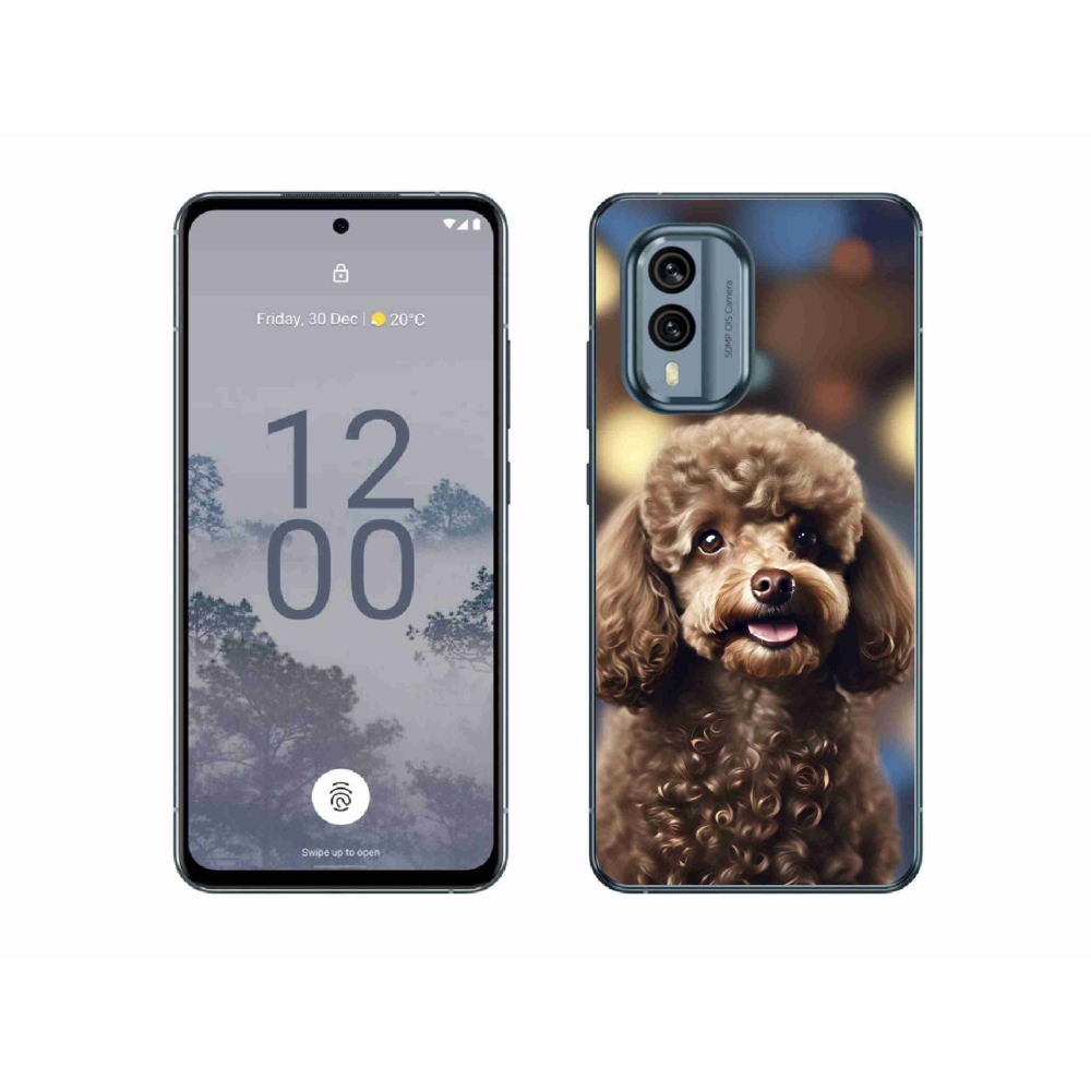 mmCase gél tok a Nokia X30 5G-hez – aranyos pudli