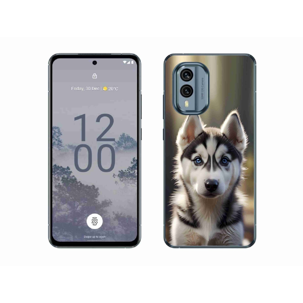 mmCase gél tok a Nokia X30 5G-hez – aranyos szibériai husky