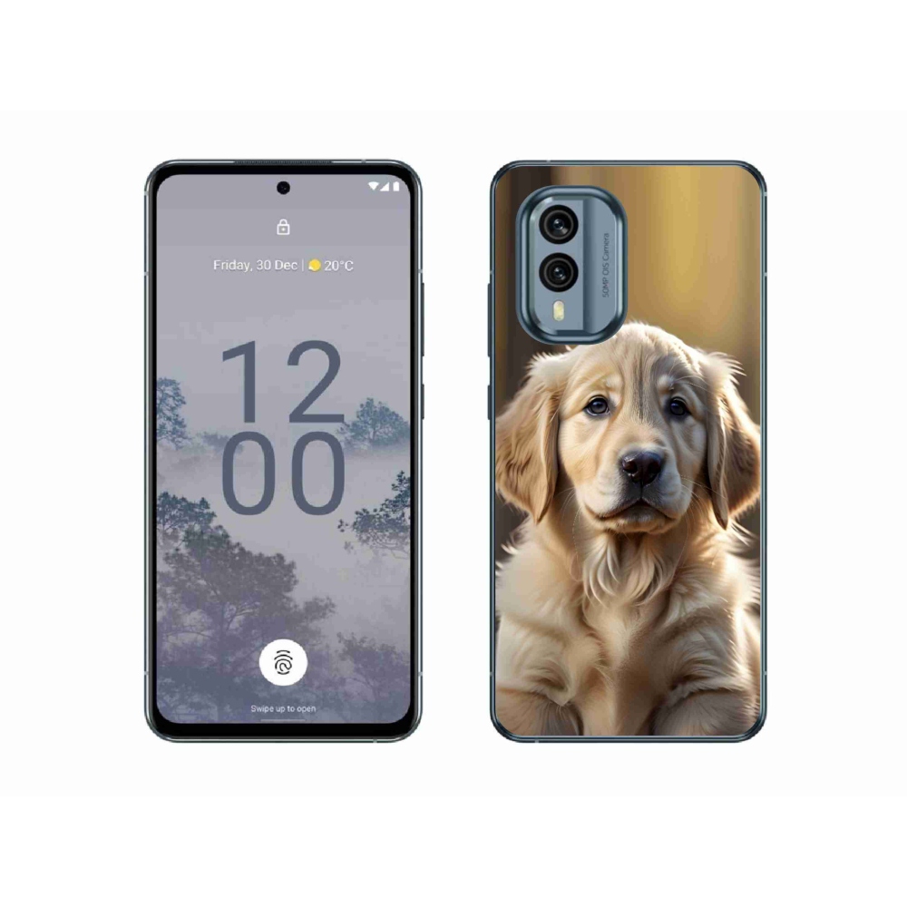 mmCase gél tok a Nokia X30 5G-hez – aranyos arany retriever