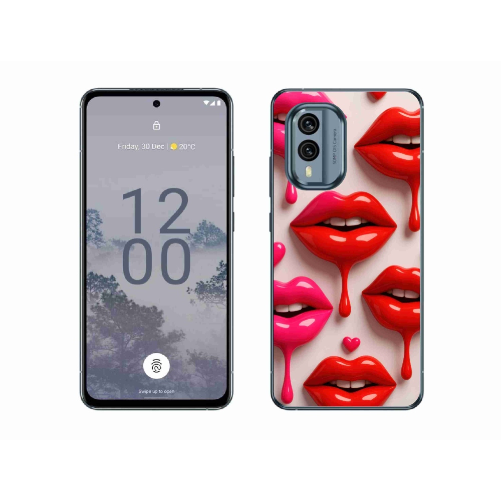 Zselés borítás mmCase a Nokia X30 5G készülékhez - ajkak 2