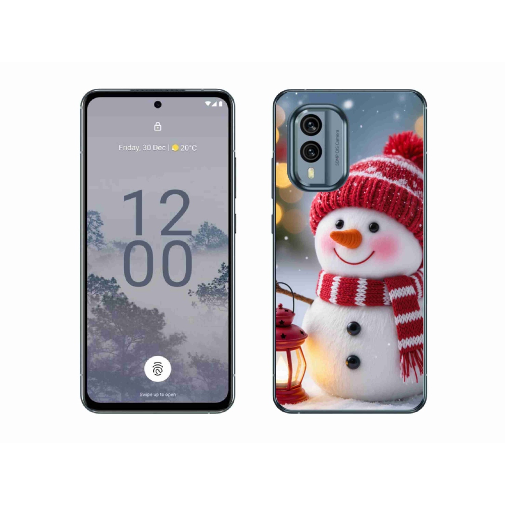 Zselés borítás mmCase a Nokia X30 5G készülékhez - hóember 2