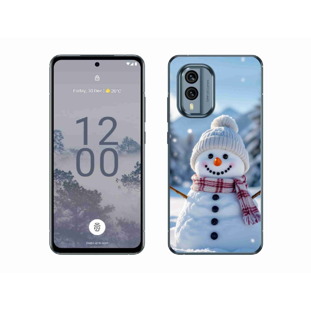 Zselés borítás mmCase a Nokia X30 5G készülékhez - hóember 3