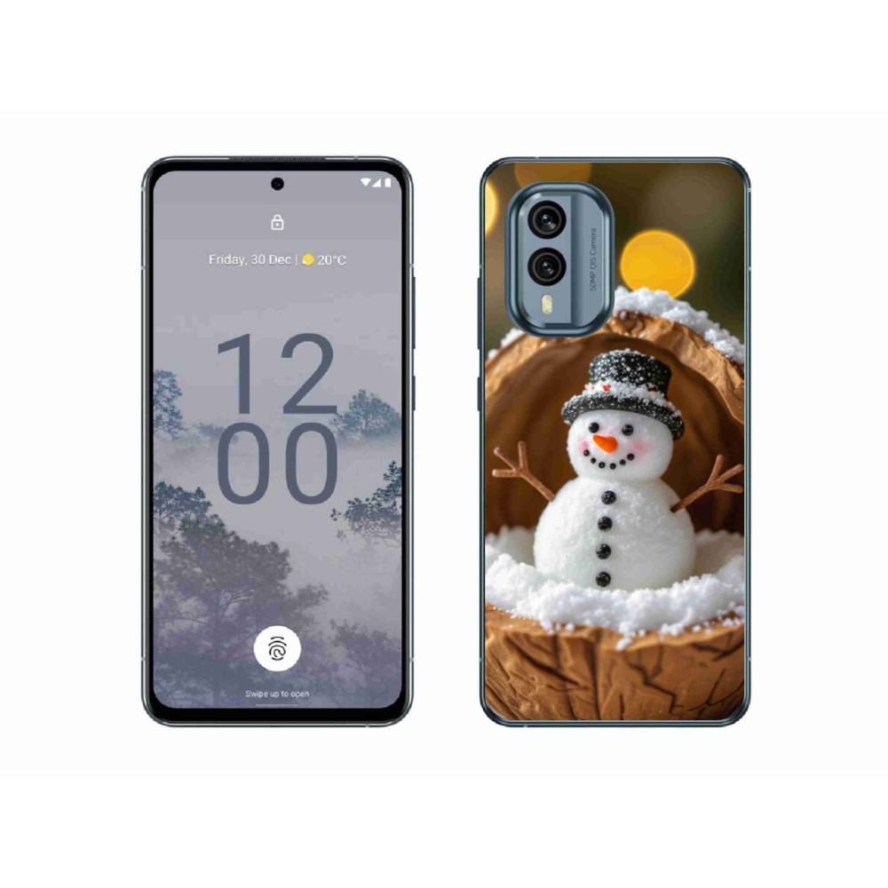 Zselés borítás mmCase a Nokia X30 5G készülékhez - hóember 4