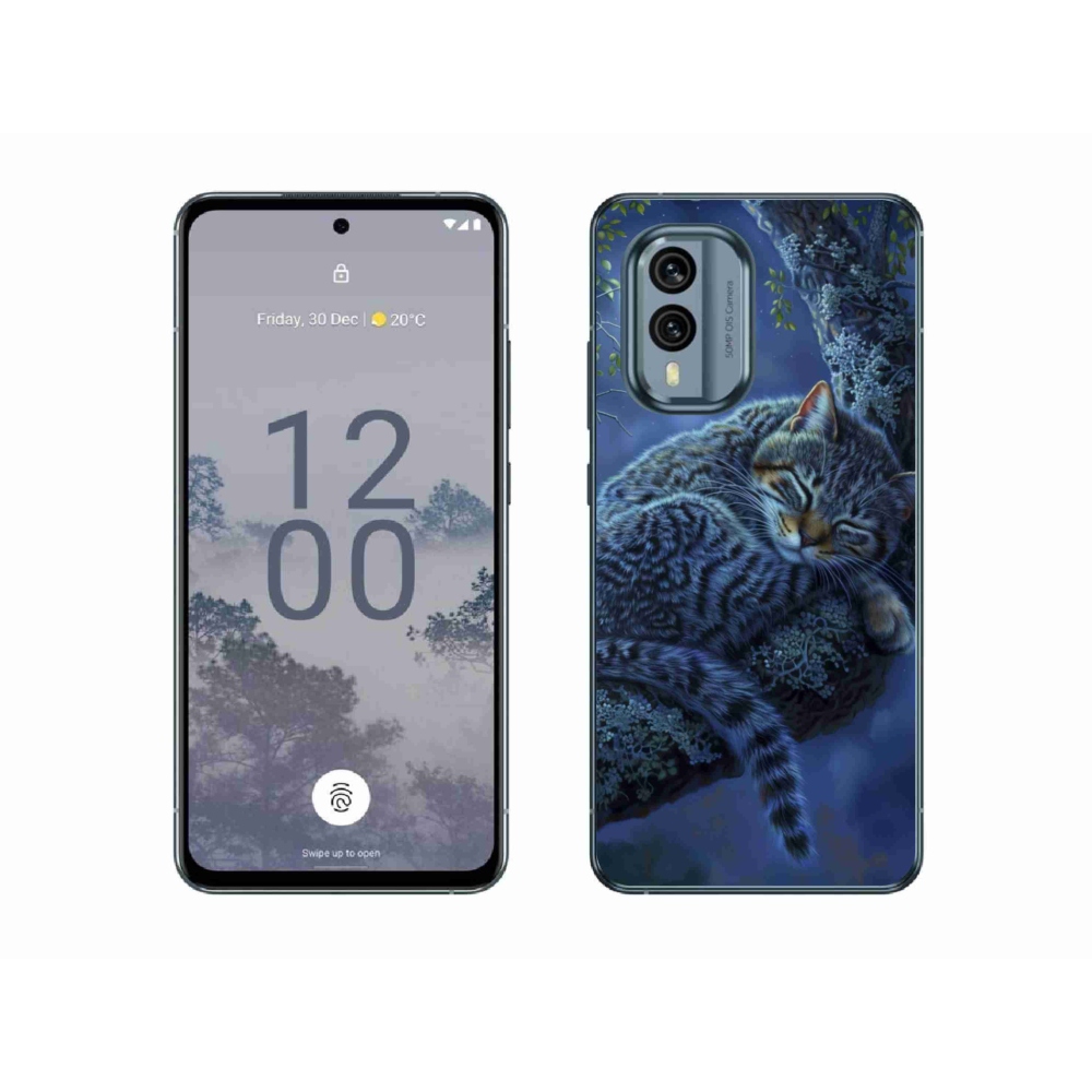 Zselés borítás mmCase a Nokia X30 5G készülékhez - alvó macska