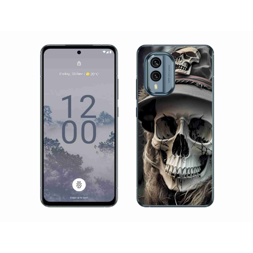 Zselés borítás mmCase a Nokia X30 5G készülékhez - sötét koponya