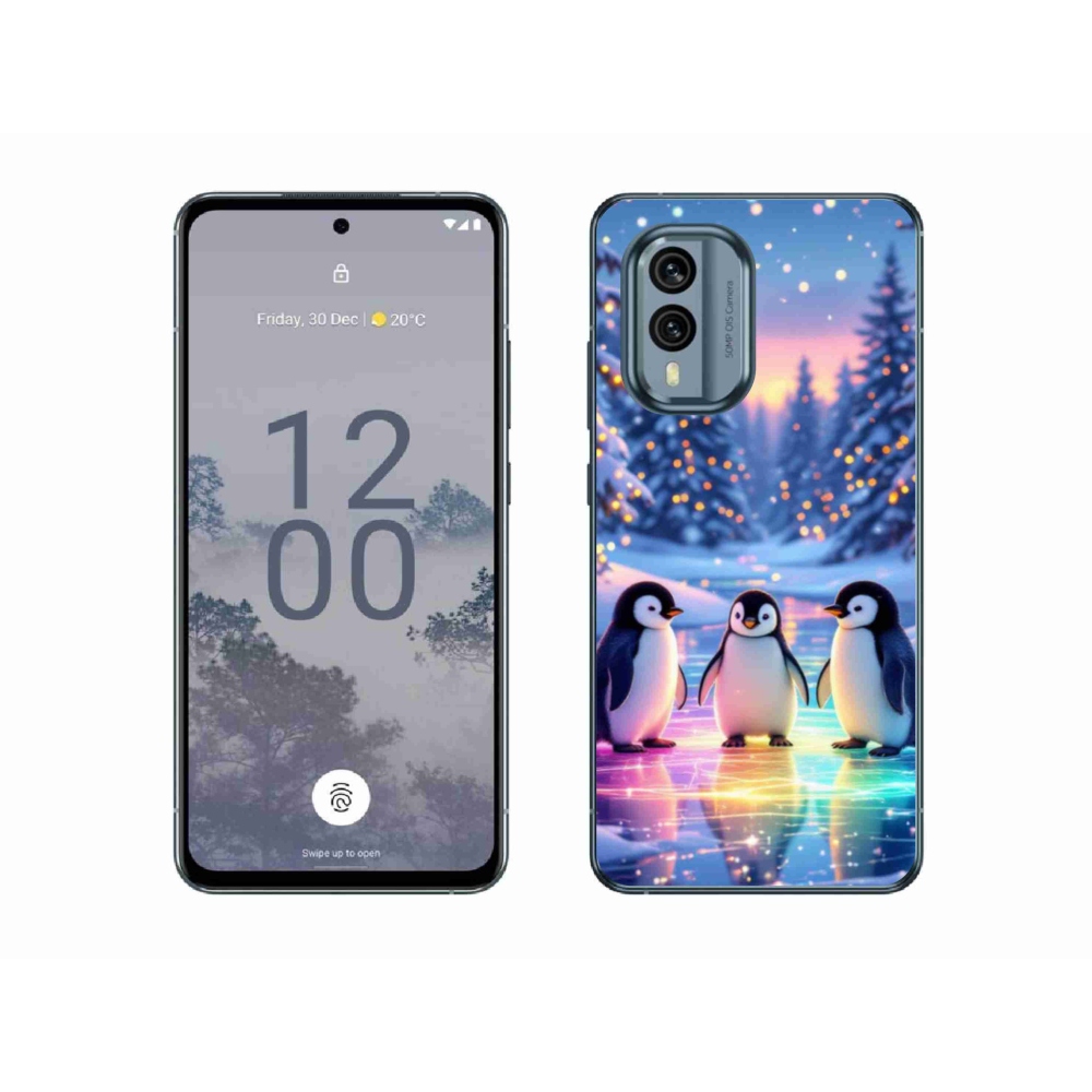 Zselés borítás mmCase a Nokia X30 5G készülékhez - Pingvinek